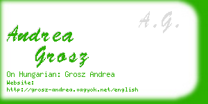 andrea grosz business card